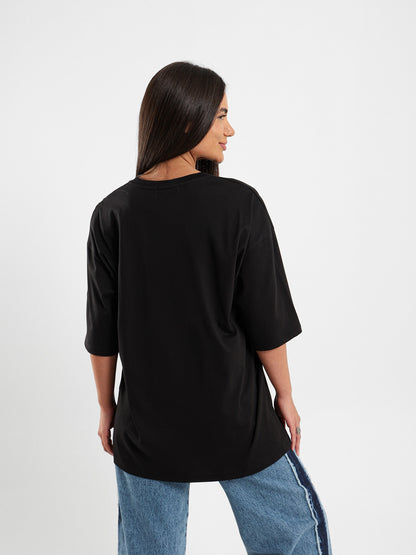 Oversized Best Shot Print T-Shirt