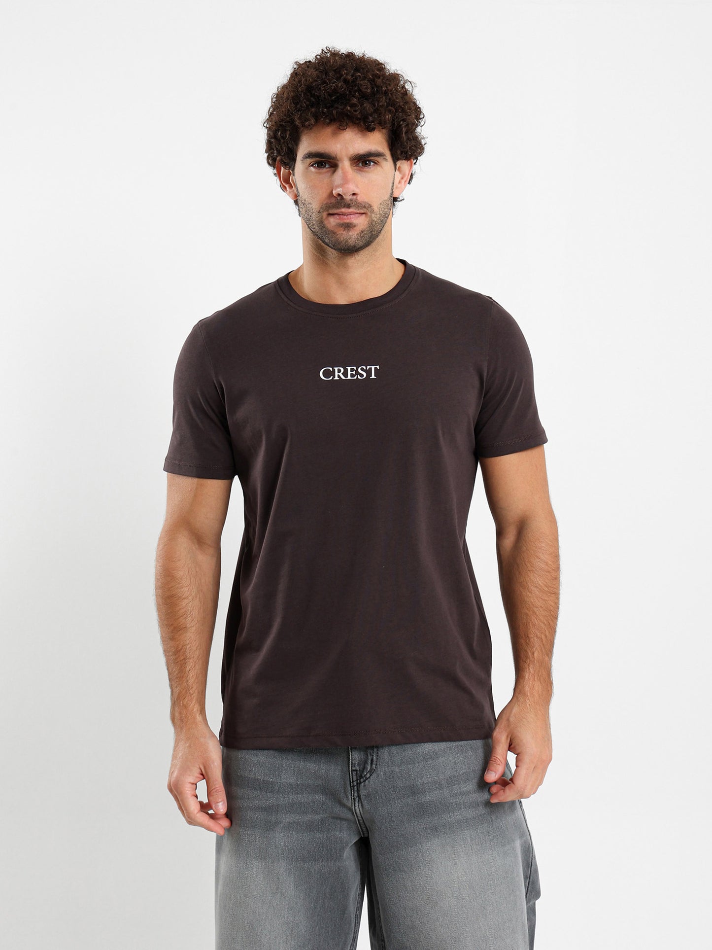 Crest Printed Cotton Tee