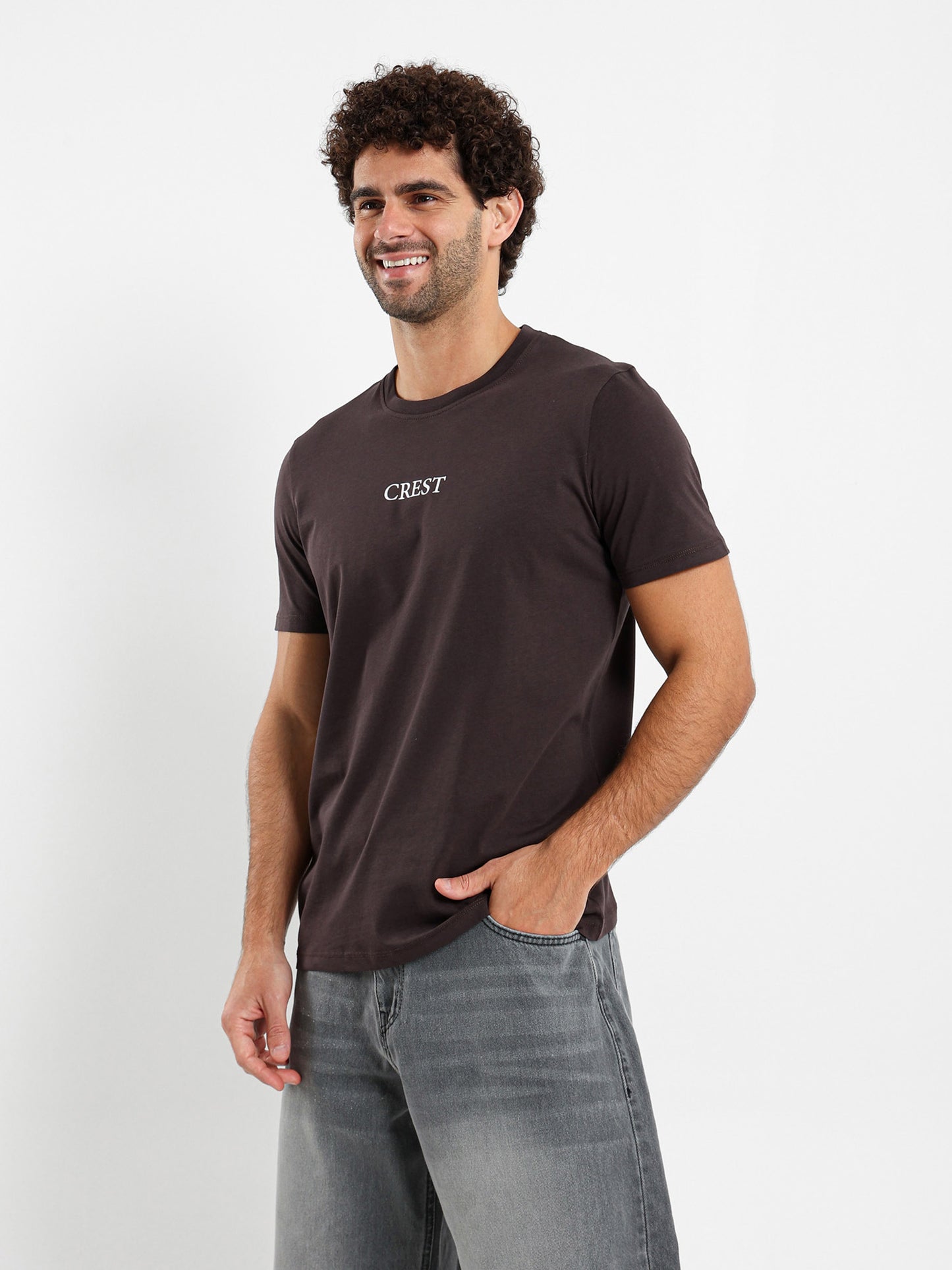 Crest Printed Cotton Tee