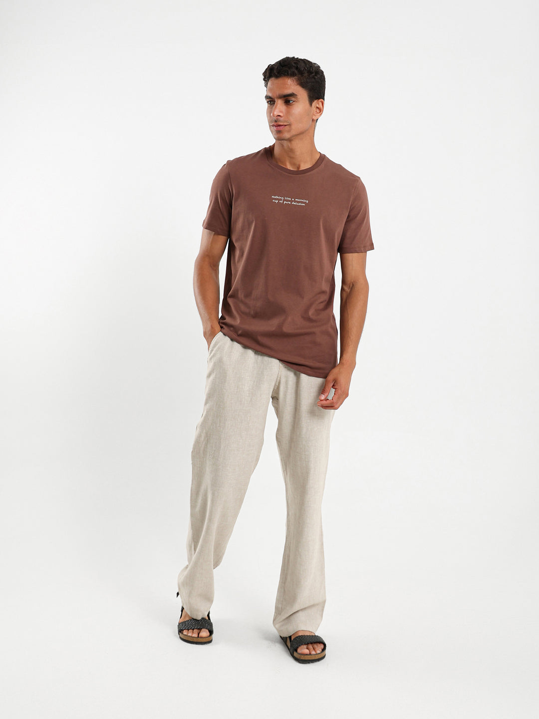 Cropped Loose Linen Pants