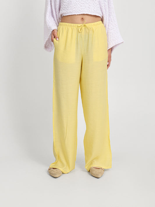 Drawstring Waist Linen Pants