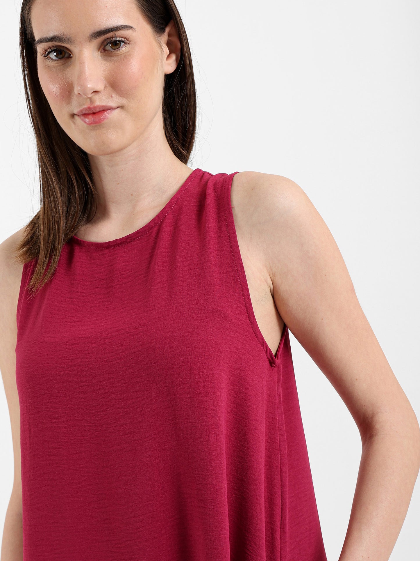 Side Pockets Sleeveless Long Dress