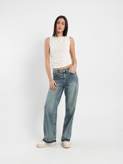 Sleeveless Drawstring Top