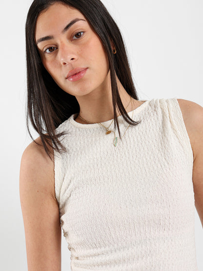 Sleeveless Drawstring Top