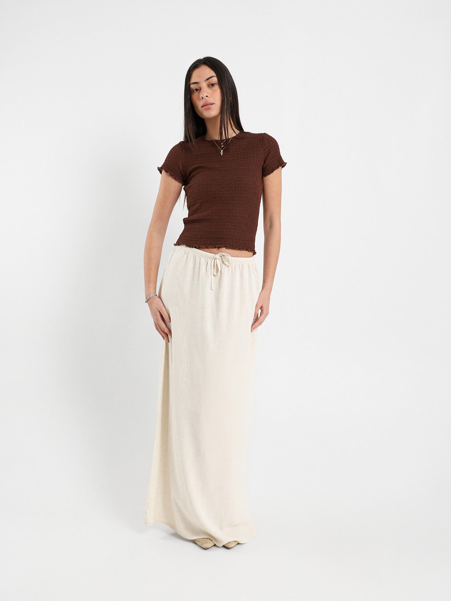 Textured Short Sleeve Top