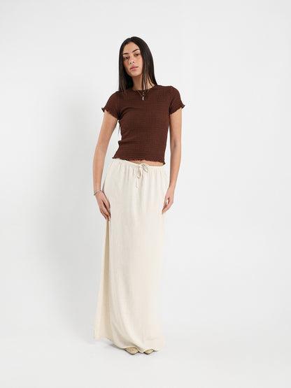 Textured Short Sleeve Top