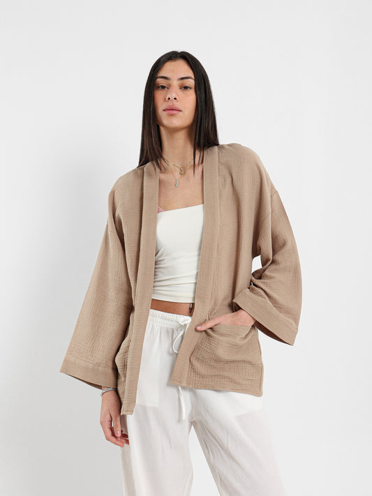 Opened Kimono with Pockets