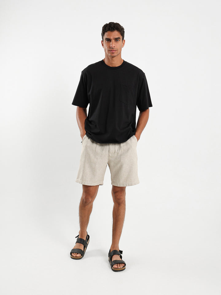 Boxy Fit Tee with Front Pocket