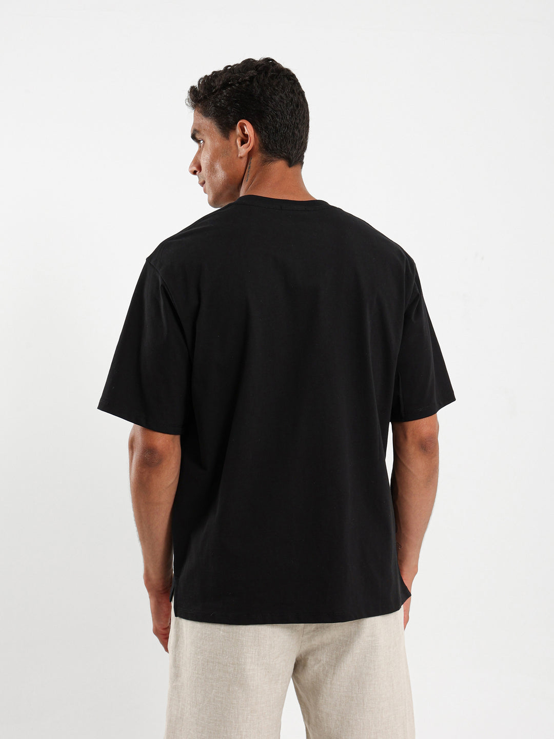 Boxy Fit Tee with Front Pocket