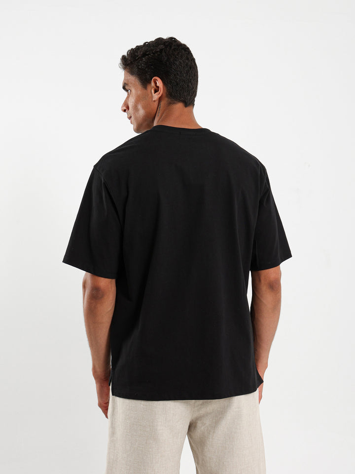 Boxy Fit Tee with Front Pocket
