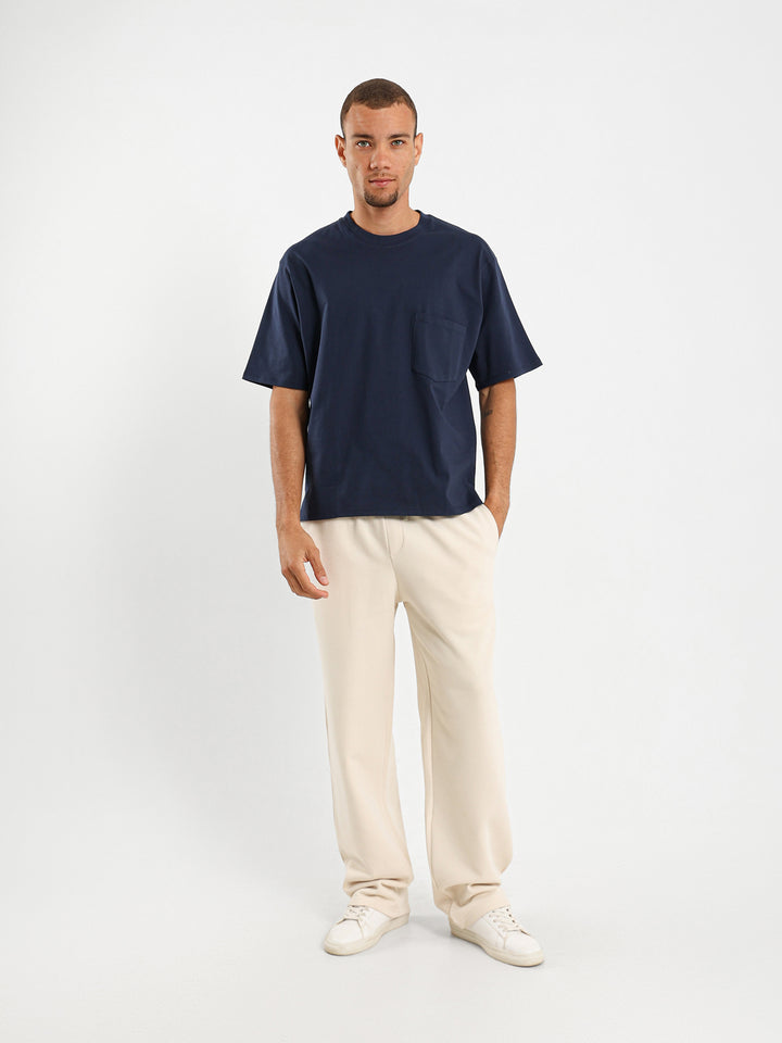 Boxy Fit Tee with Front Pocket