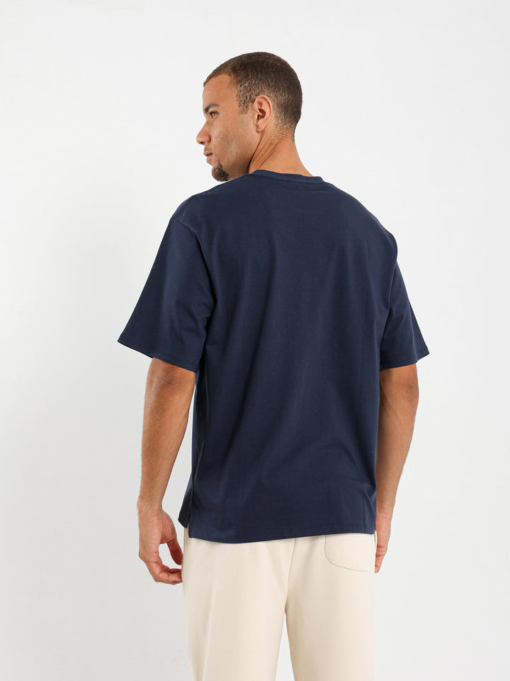 Boxy Fit Tee with Front Pocket