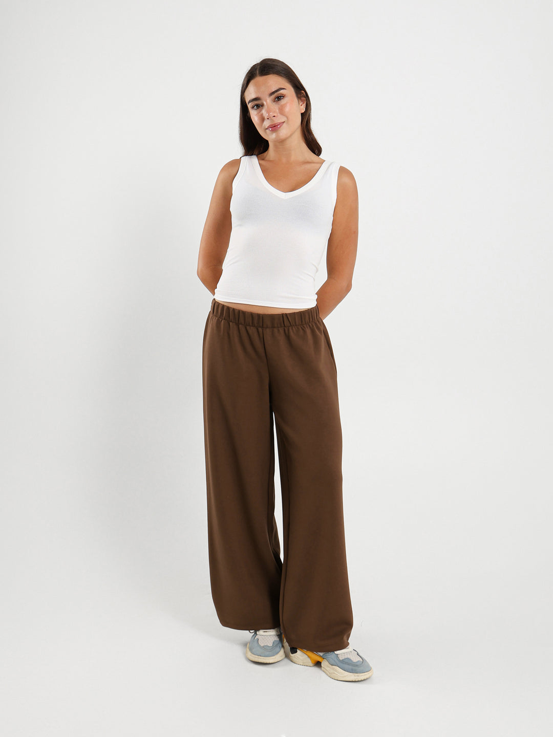 Low Rise Solid Drawstring Sweatpants