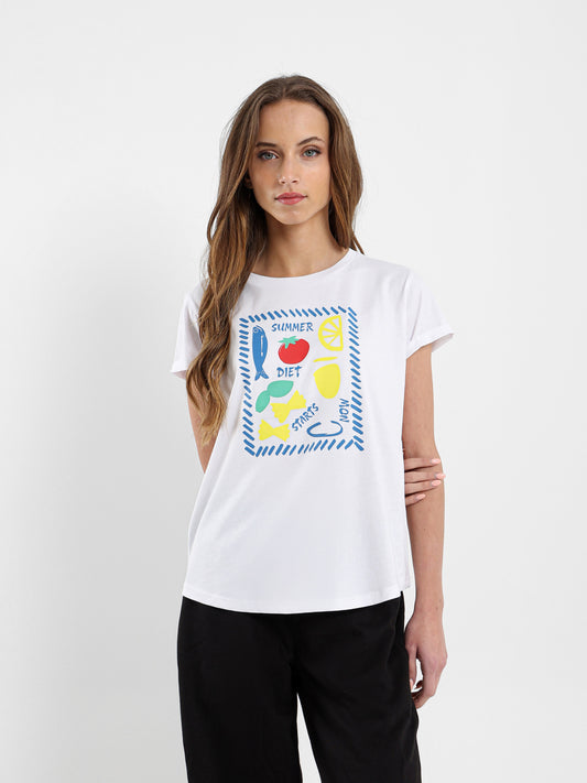 Summer Diet Starts Now Printed T-Shirt