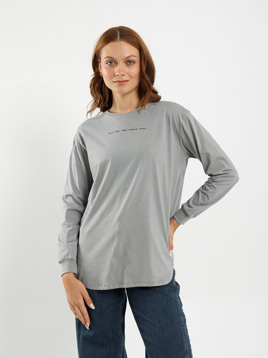 "I Don't Feel Very Workie" Oversized Long Sleeve Tee