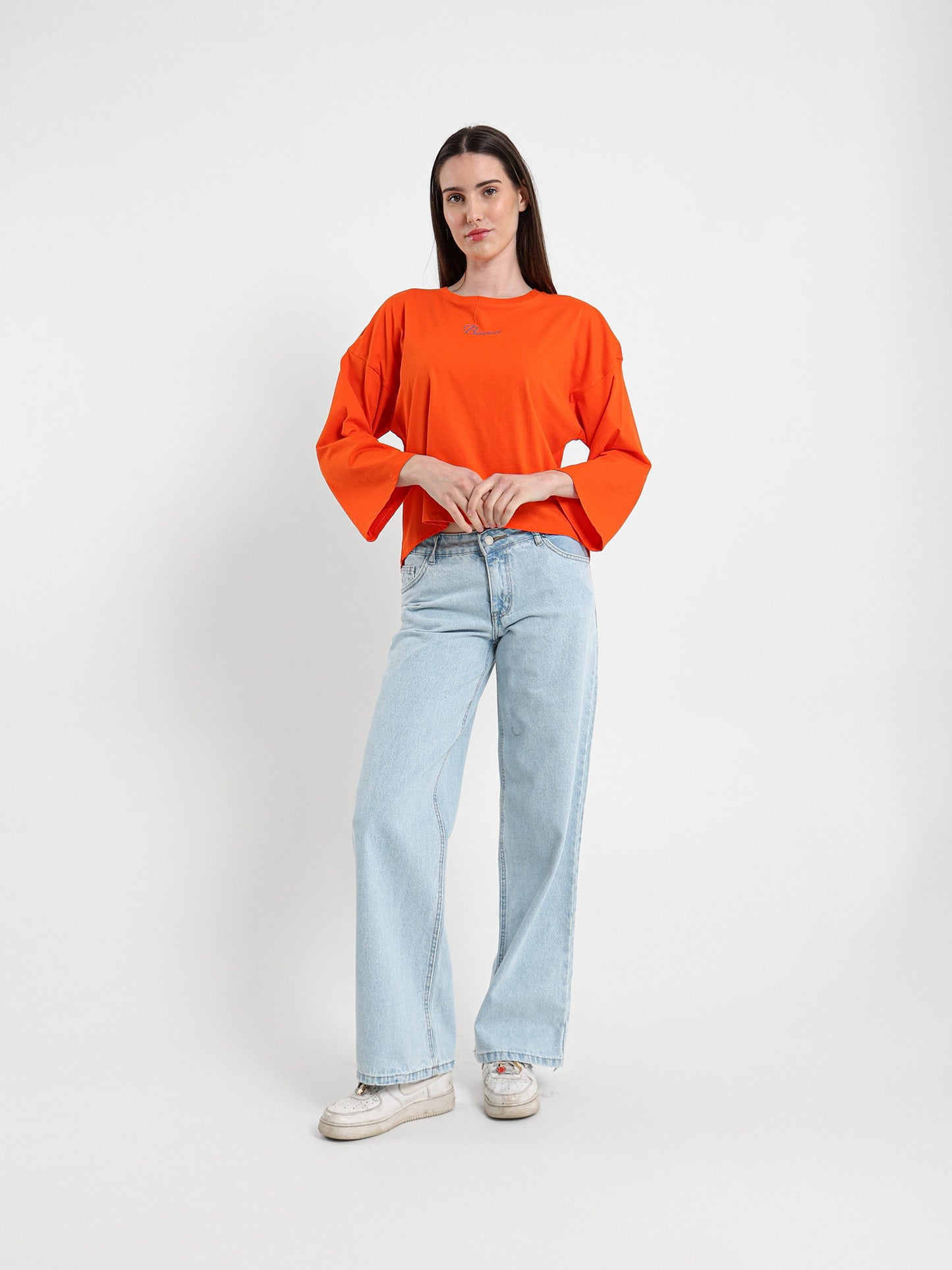 Over Dye Wide Leg Jeans