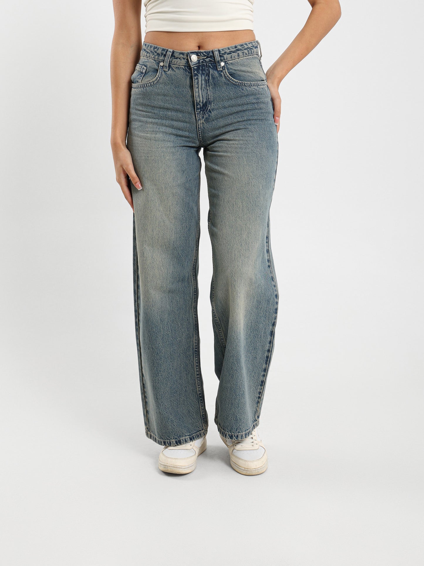 Wide Leg Denim Pants
