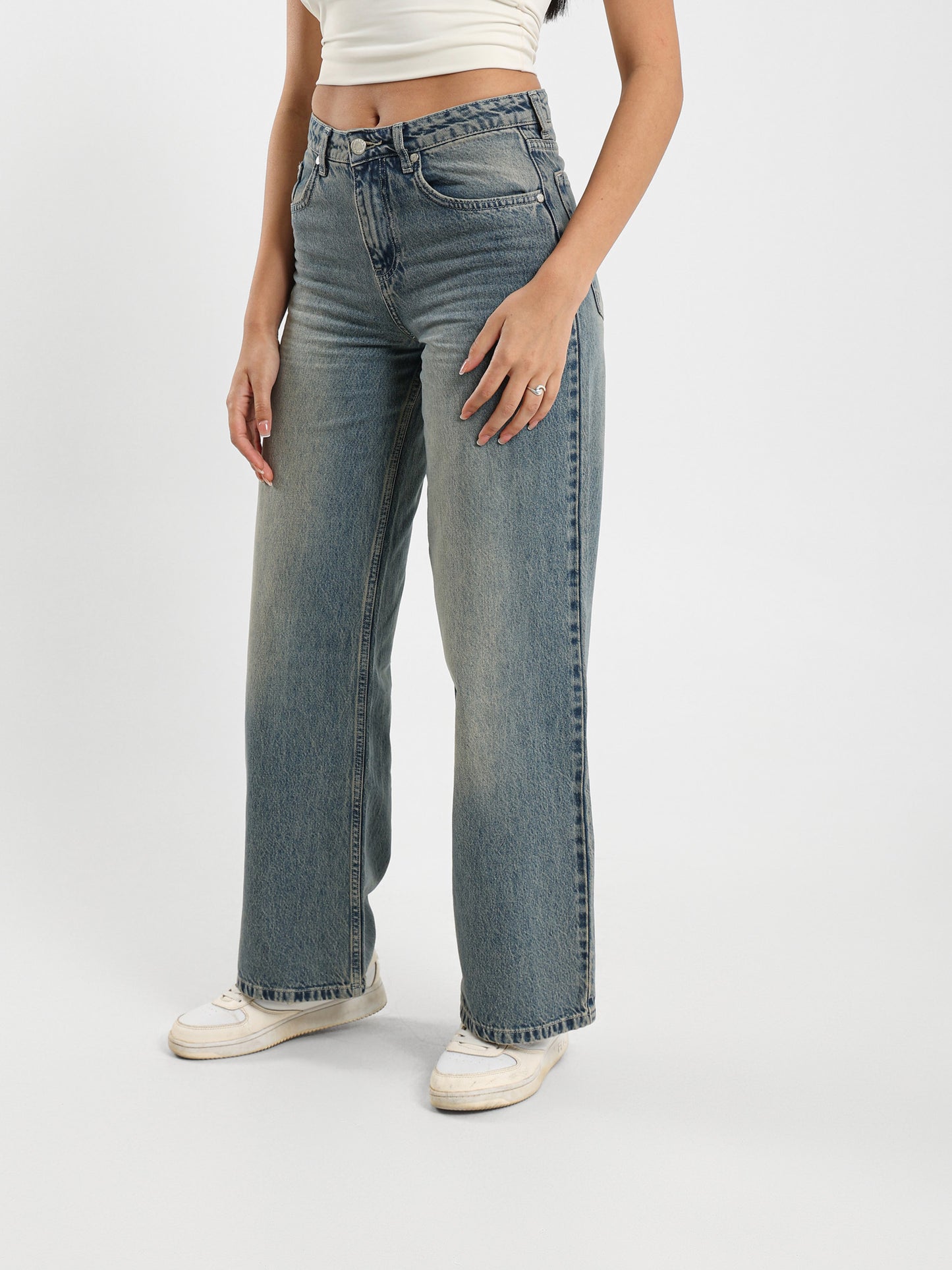 Wide Leg Denim Pants