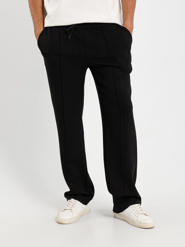 Regular Fit Pants With Front Crease