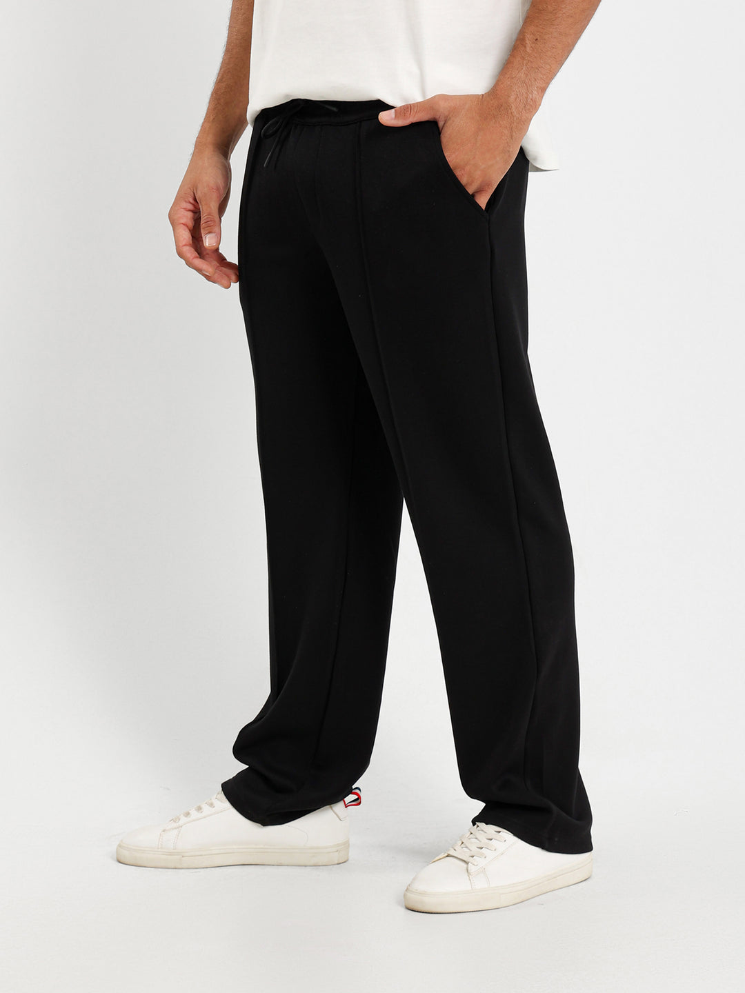 Regular Fit Pants With Front Crease