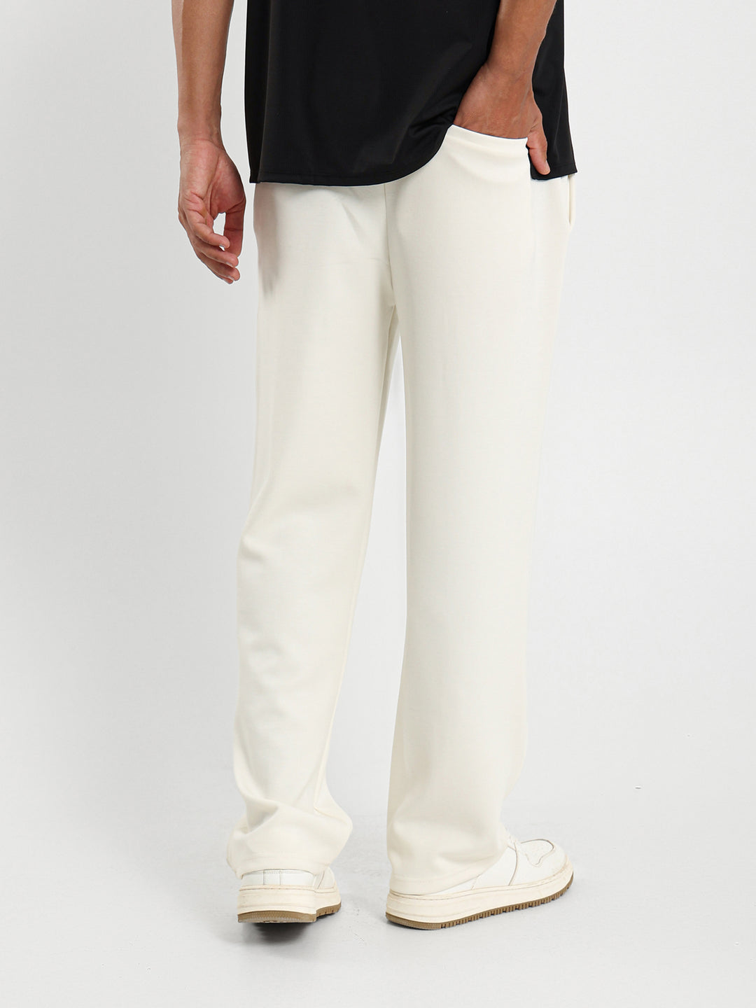 Regular Fit Pants With Front Crease