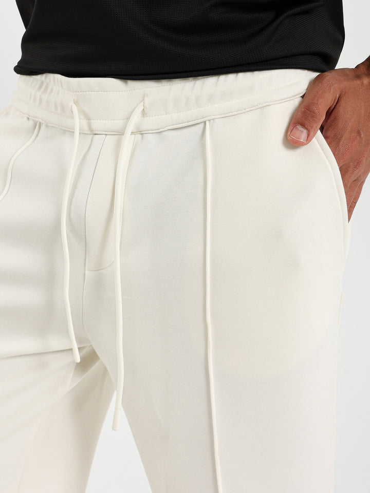 Regular Fit Pants With Front Crease
