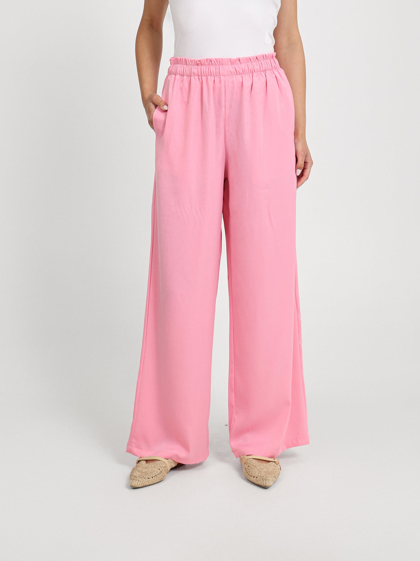 Loose Elastic Waist Pants