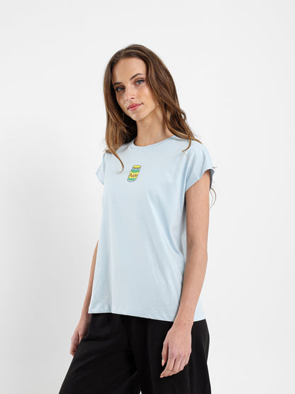 Pickles Print Cap Sleeve T-Shirt