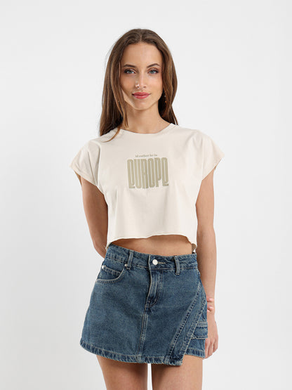 I'd Rather Be In Europe Cropped T-Shirt