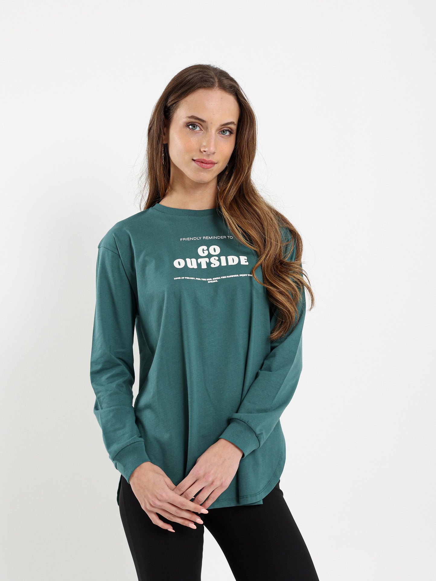 Go Outside Oversized Long Sleeve T-Shirt