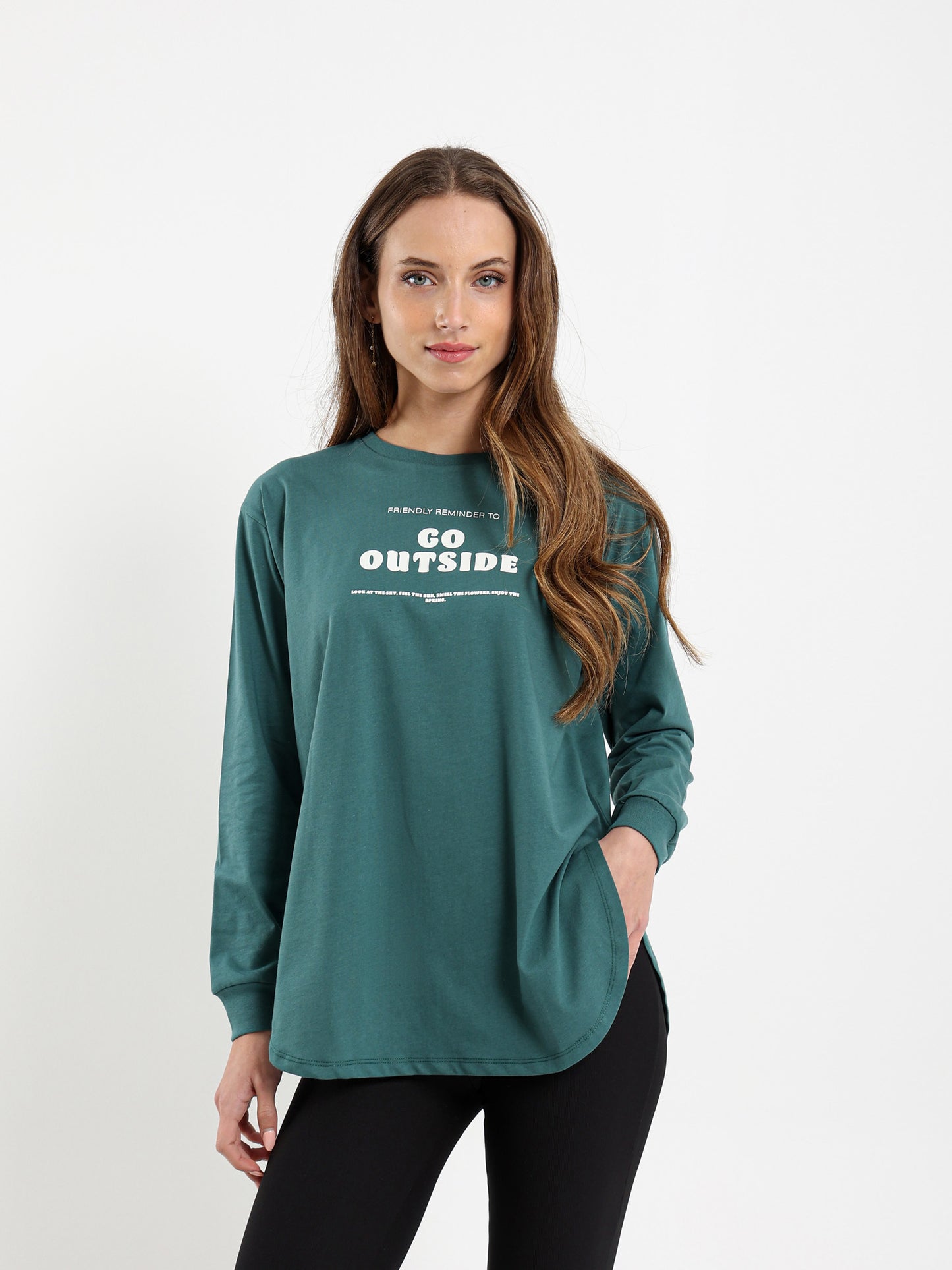 Go Outside Oversized Long Sleeve T-Shirt