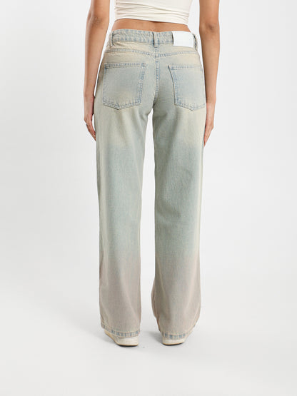 Over Dye Wide Leg Jeans