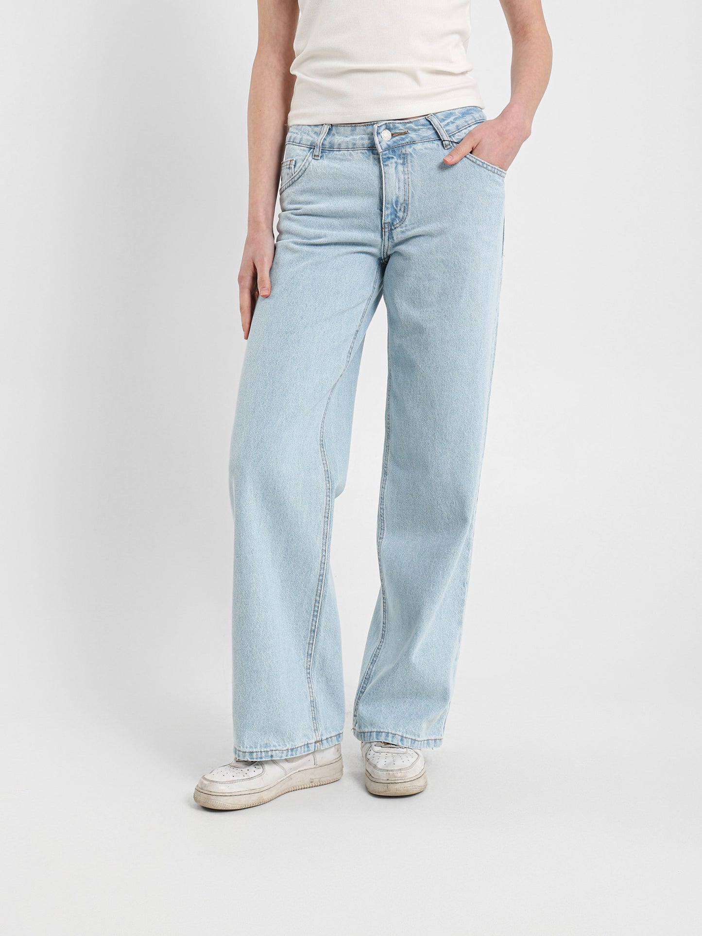 Over Dye Wide Leg Jeans