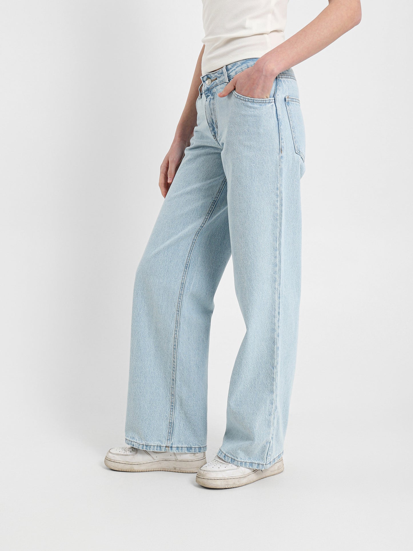 Over Dye Wide Leg Jeans