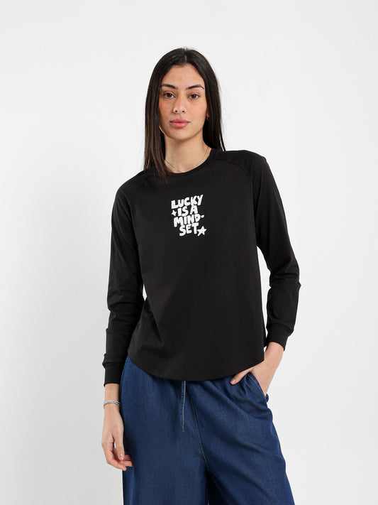 Lucky Is a Mindset Raglan T-Shirt