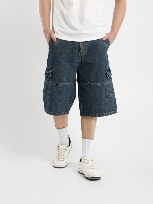 Denim Cargo Shorts