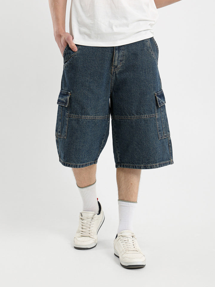 Denim Cargo Shorts