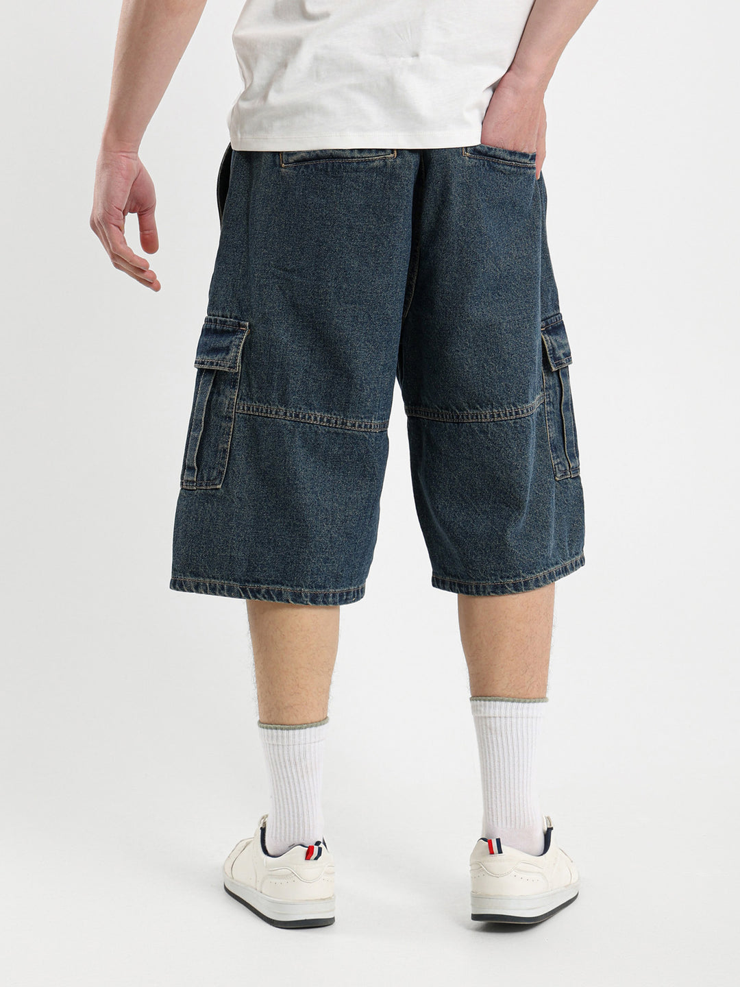 Denim Cargo Shorts