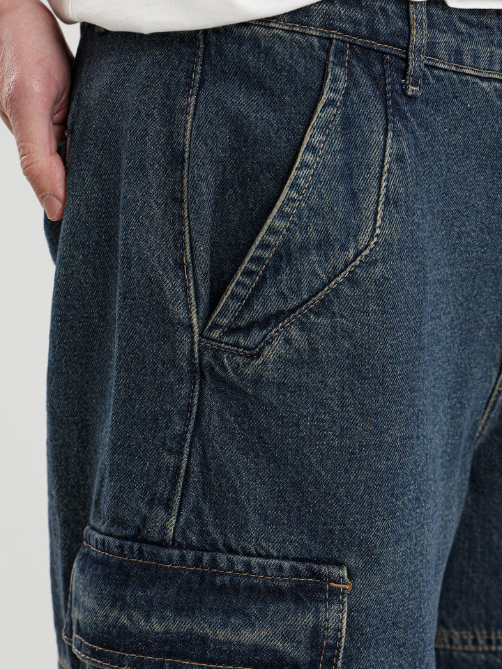 Denim Cargo Shorts