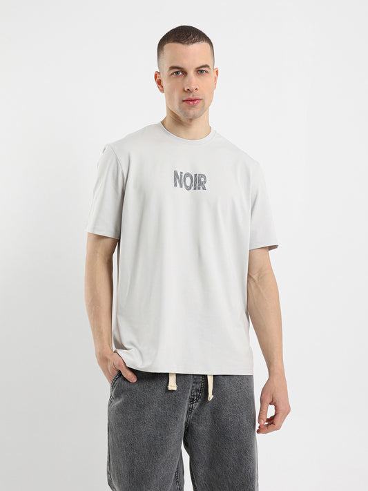 Noir Text Print T-Shirt