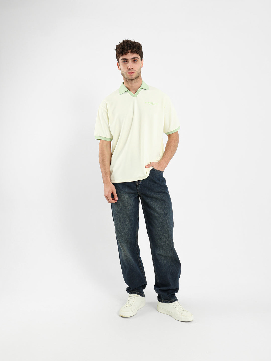 Oversized Polo With Contrast Detail