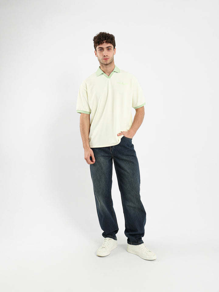 Oversized Polo With Contrast Detail