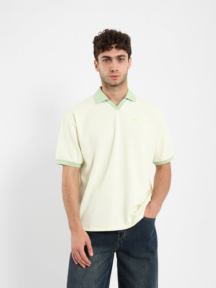 Oversized Polo With Contrast Detail