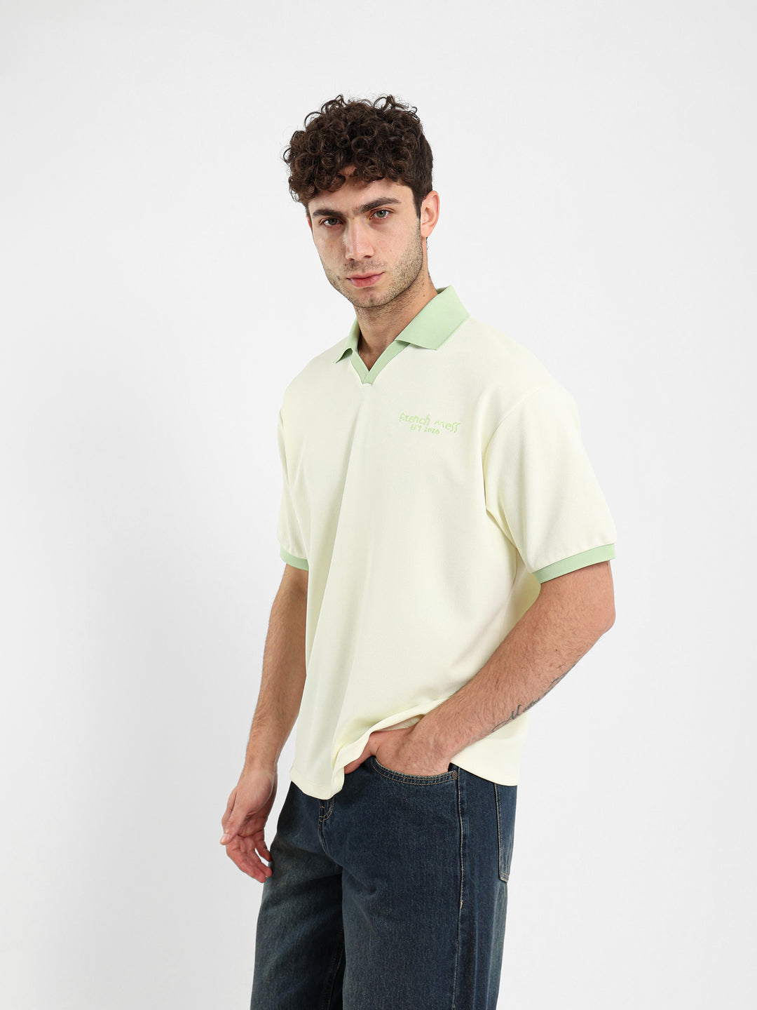 Oversized Polo With Contrast Detail