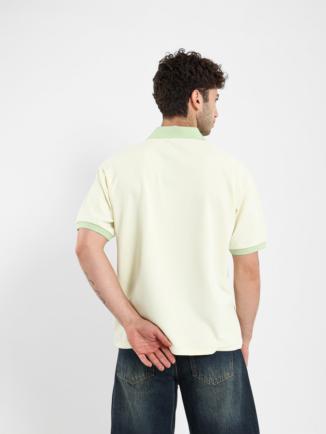 Oversized Polo With Contrast Detail