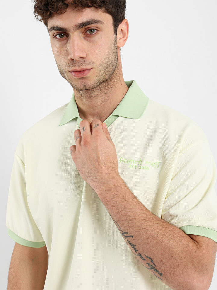 Oversized Polo With Contrast Detail