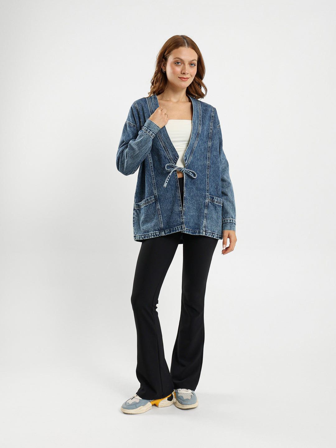 Front Tie Denim Jacket