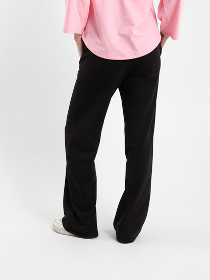 Wide Leg Sweatpants with Elastic Cord