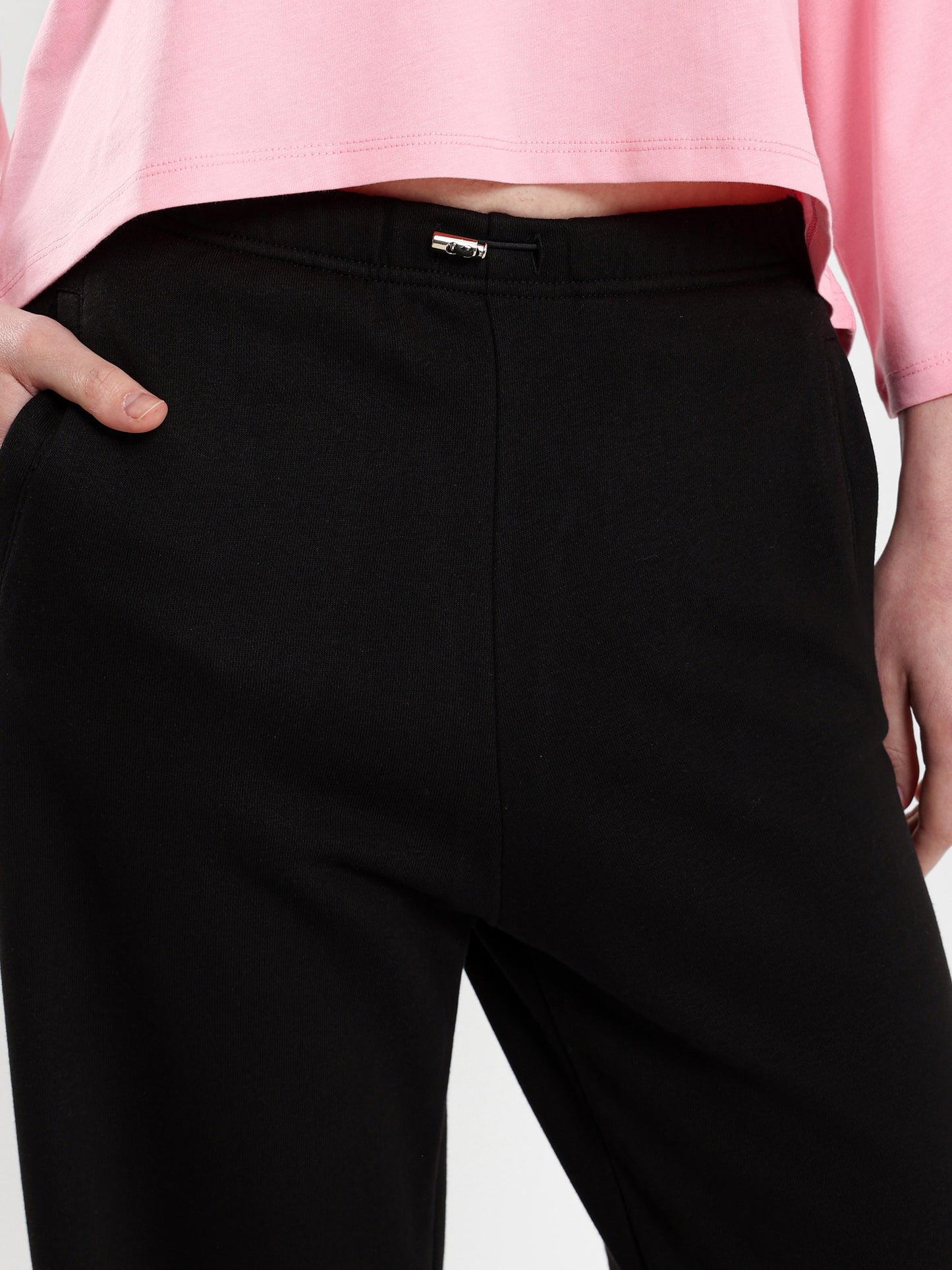 Wide Leg Sweatpants with Elastic Cord