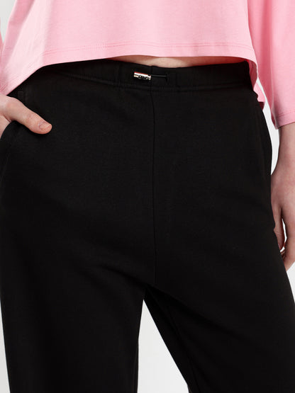 Wide Leg Sweatpants with Elastic Cord